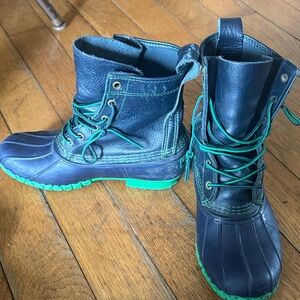 Blue and Green LL bean Boots